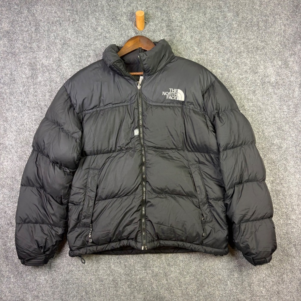 The North Face Nuptse 700 Puffer Jacket Mens L Black Down Insulated Ripstop Coat